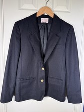 Pendleton Virgin Wool Black Blazer Womens Petite Made In USA Sz 12 Vintage 80s