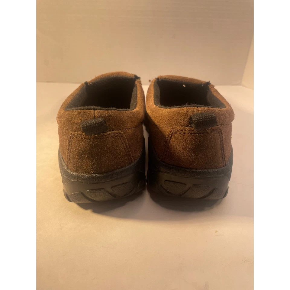 RedHead 男式 8M 码棕色麂皮绒皮革一脚蹬莫克斯休闲舒适鞋 — 第 4/4 张图片