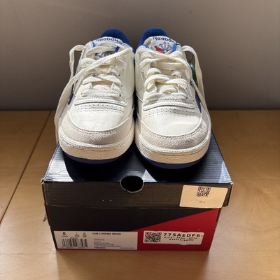 Reebok Club C Revenge Vintage Chalk Collegiate Royal Men's Leather Sneaker