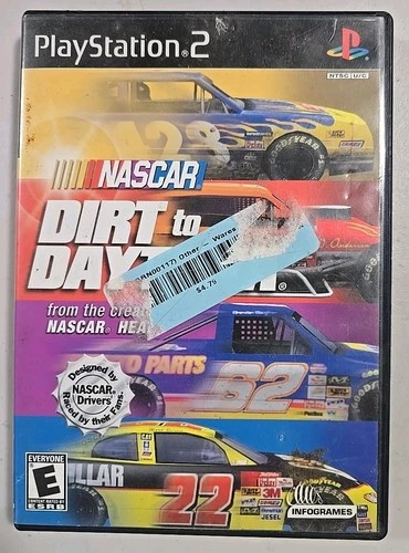 NASCAR: Dirt to Daytona (Sony PlayStation 2, 2002) NO MANUAL Tested