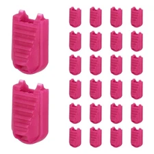 Zipper Pull Tabs Cord End Tips Shoelace End Clips - (30 Pack, Rose Red)