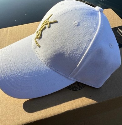 All White YSL Hat Saint Laurent Adjustable | eBay