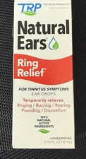 TRP Natural Ears Ring Relief Homeopathic Ear Drops for Tinnitus Relief 0.33oz 