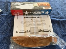 Hibben Diamondback Fixed Blade Knife Stainless Steel Pakkawood Drop Point Sheath