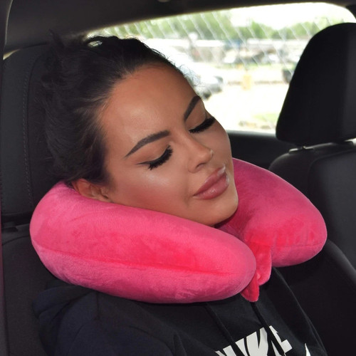 Acogedora almohada de microfibra suave para el cuello para adultos para viajes – compacta, lavable a máquina - Imagen 2 de 3
