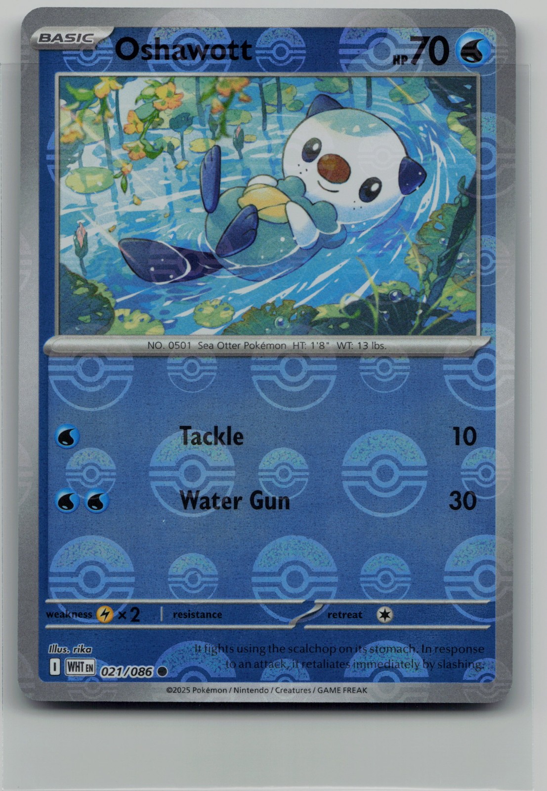 Oshawott (Poke Ball Pattern) Common SV: White Flare 021/086 NM