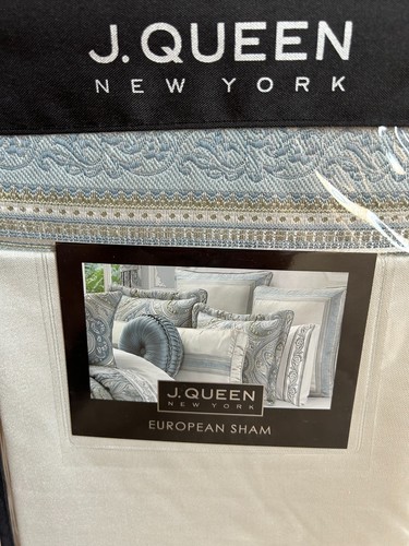 J. Queen New York Allora Framed Satin Euro Sham Spa Color New - Picture 4 of 8