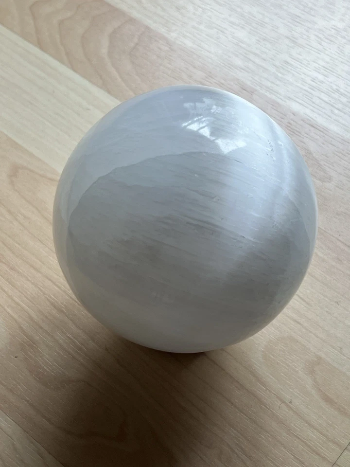 Selenit Kugel 2kg 11cm Durchmesser Edelstein Mineral Kristall - Bild 4 von 4