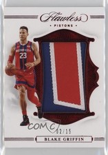 2019-20 Panini Flawless Patch Ruby 2/15 Blake Griffin #P-BGR Patch 3d3