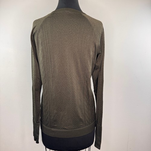 Lululemon Rest Less grün Oberteil Rundhalsausschnitt Daumenlöcher Raglanärmel Pullover Gr. 10/12 - Bild 3 von 4