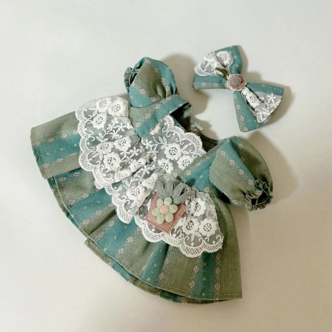 VETEMENTS Costume Lina Bell taglia S abito da damigella con cassetti verde opaco