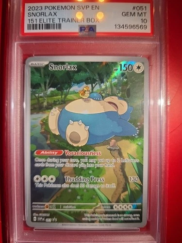 PSA 10 GEM MINT Snorlax ETB SVP 051 Black Star Pokemon 151 2023 English