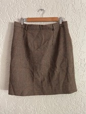 RALPH LAUREN RARE Vintage 80s Houndstooth Tweed Skirt - 12