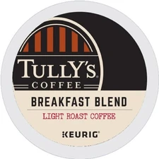 Tully's Coffee Breakfast Blend, Keurig K-Cup Pod, Medium Roast, 48 Count