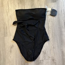  59 Aerie Women Size S Black Wrap Tie One Piece Swimsuit w/adjustable straps
