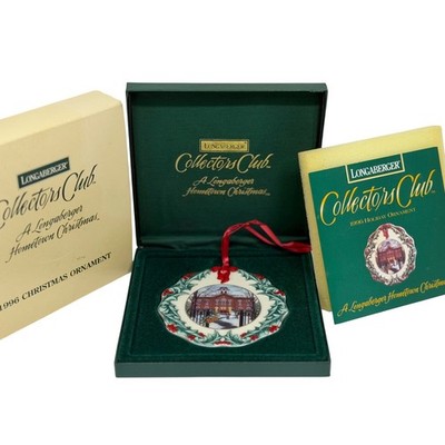 Longaberger Christmas Ornament Multicolor Hometown Christmas Collector Club 1996