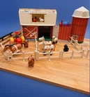 Fisher Price Play Family Farm Barn Silo Toy #915 Vintage 1967 Collectible Farmer