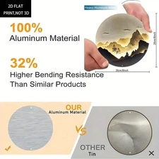 2D Flat, 1pc Vintage Landscape Painting Metal Wall Art - Heavy-Duty Aluminum Dec