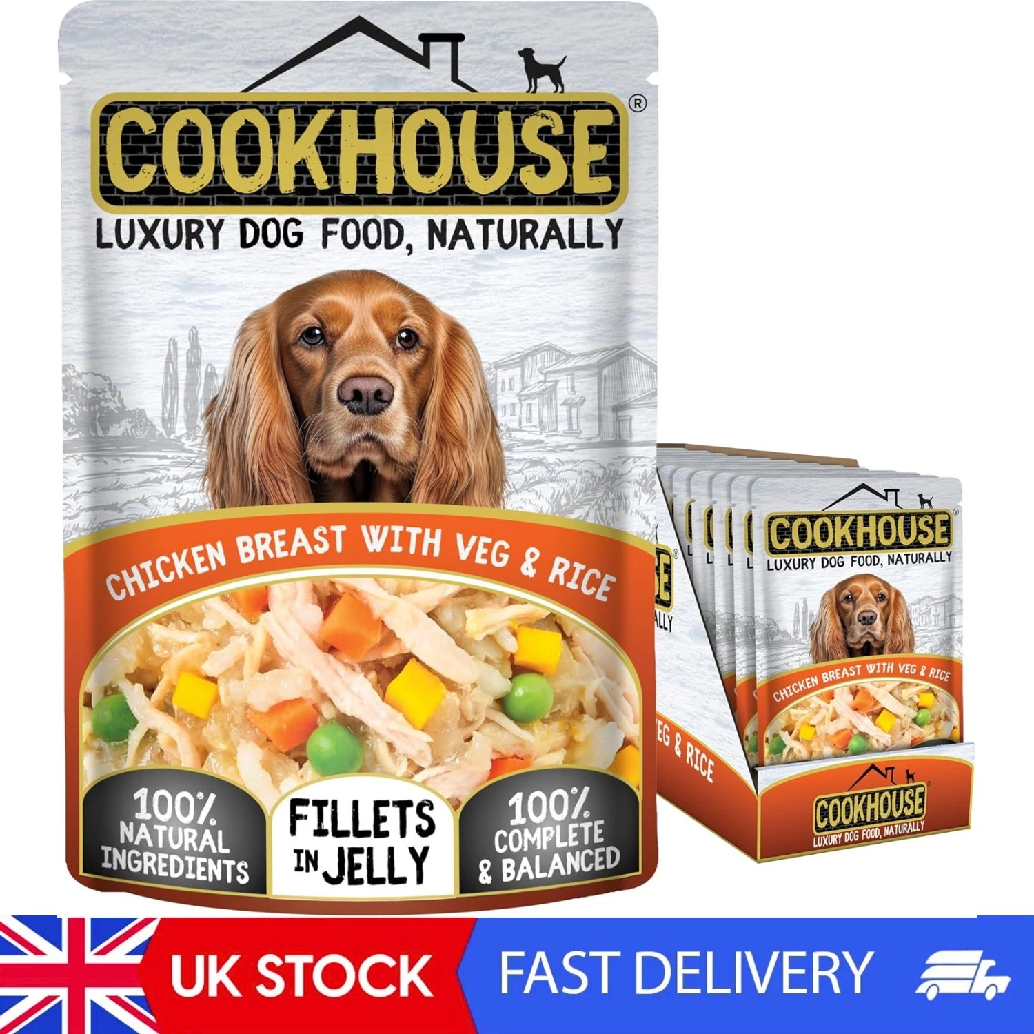 100% Natural & Complete Luxury Wet Dog Food - 15 X 100g - Chicken Breast With