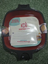 Mad Hungry Everyware Pan 10 Inch Skillet Red Ceramic Micro Safe Silicone Grip