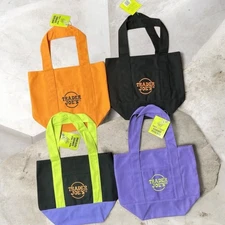 (LOT Of 4) Limited Trader Joe's Mini Halloween Canvas Tote Bag RARE / SHIPS NOW.
