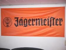 J&Auml;GERMEISTER Fahne/Banner - orange/schwarz -  1,80 x 0,80m - NEU OVP