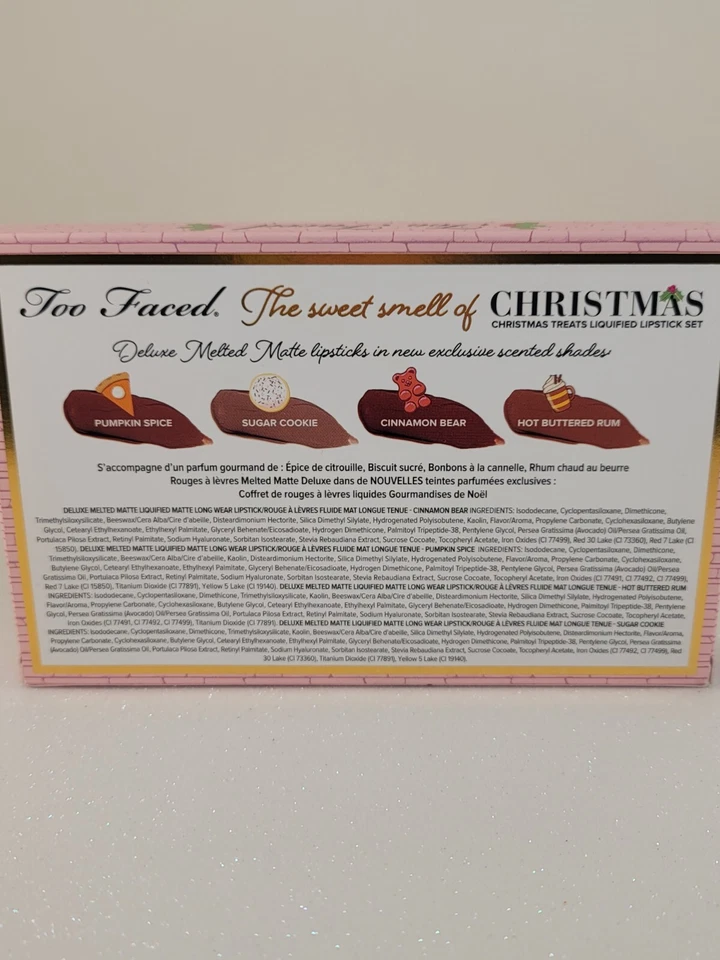 Too Faced The Sweet Smell of Christmas Lipstick Set Brand New In Box RARE - Image 4 of 4