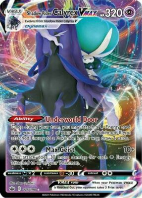 Calyrex VMAX (Shadow Rider) 075/198 S&S Chilling Reign ULTRA PER