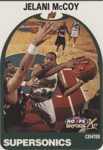 1999 NBA Hoops Skybox Jelani McCoy #141 Seattle SuperSonics 
