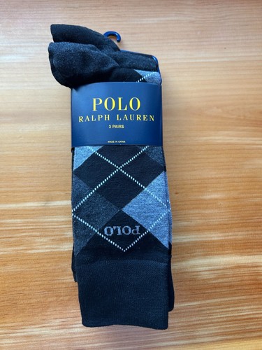 ¡Nuevo! Calcetines de vestir Polo Ralph Lauren 3 pares para hombre 6-12,5 - Argyle y estilos sólidos!! - Imagen 59 de 70