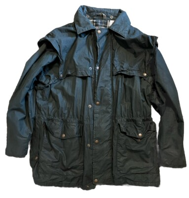 #ad The Australian Outback Collection Green Chore Jacket Oil Skin Ranch Wear Size S $118.96