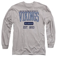 WWU Adult Long Sleeve T-Shirt Vikings Est. Date, Athletic Heather, S-3XL