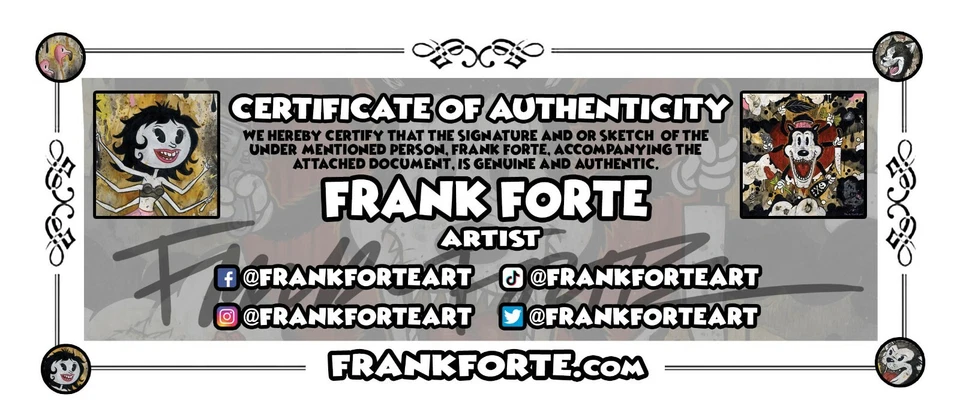 Sexy Chica Gótica Monstruo Horror Arte Original Copia Marcador Dibujo Por Frank Forte Foto 3 de 3