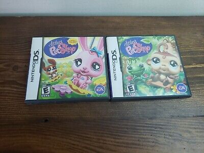 Nintendo Ds Pet Game Lot, Pet Vet, Pet Adoption Center, Littlest Pet Shop