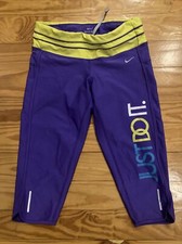 Vintage Nike Dri Fit Just Do It Women  s Capri Legging Small EUC