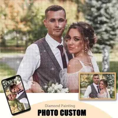 MARKENLOS 5D Diamond Painting aus eigenem Foto Custom Diamant Malerei basteln Bastelset