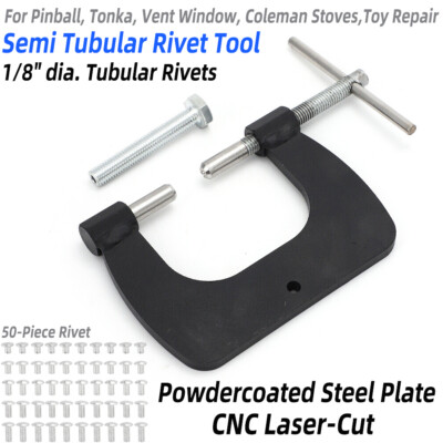 Semi Tubular Rivet Tool For Pinball Tonka Vent Window - 1/8