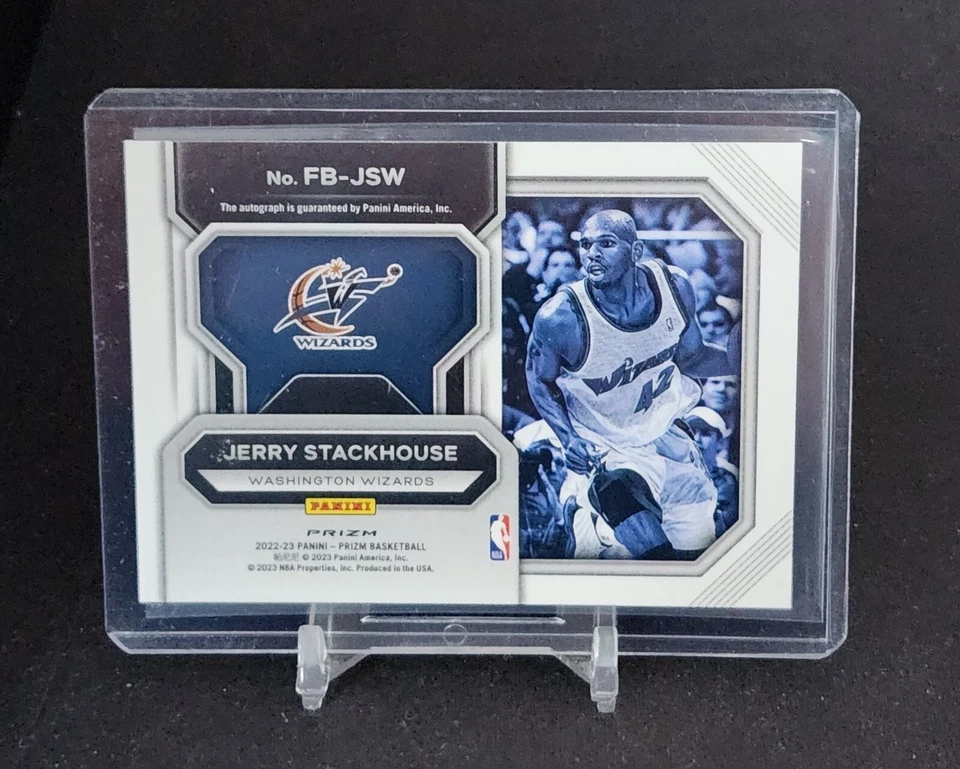 2022-23 Panini Prizm Fast Break Auto Jerry Stackhouse #FB-JSW Auto - Image 2 of 2