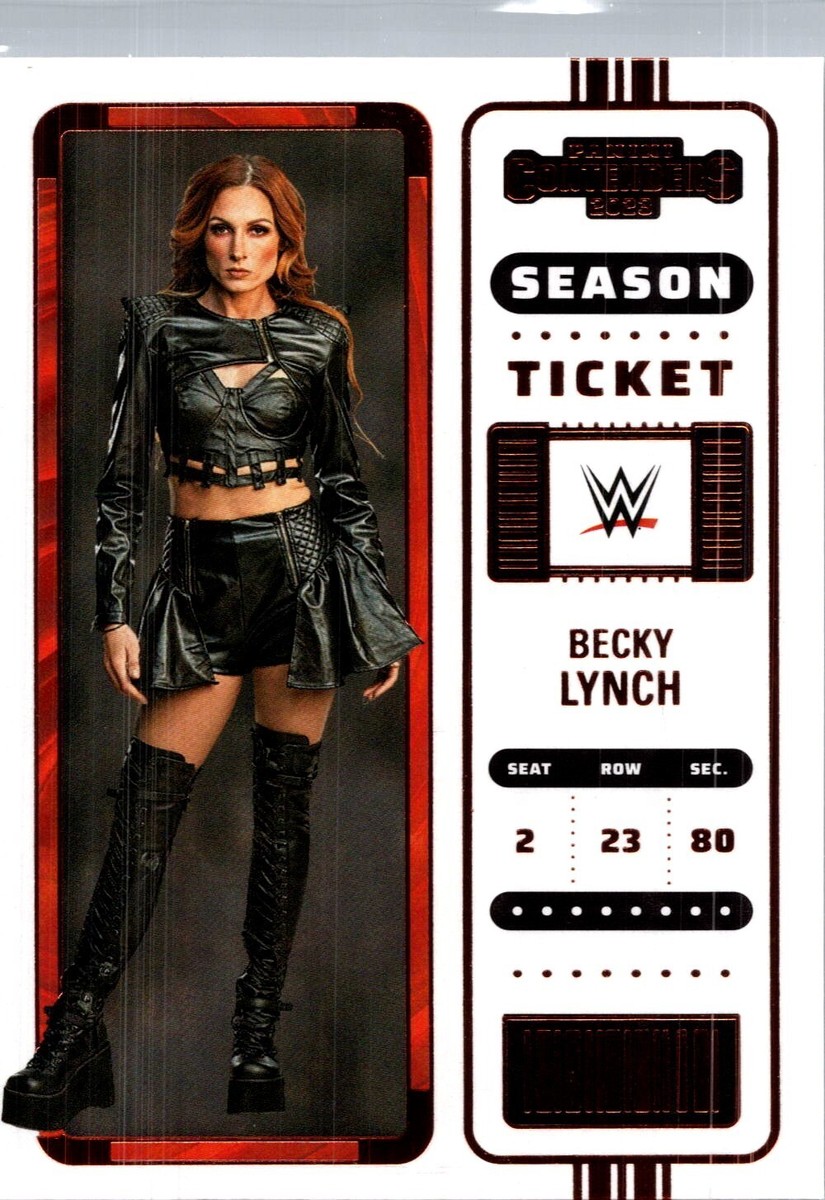 Becky Lynch 2023 Panini Chronicles WWE CONTENDERS TICKET