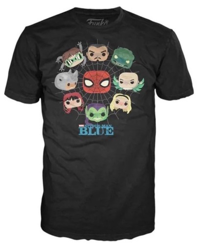 Spider-Man Blue Funko Pop Tees T-Shirt Marvel Collector Corps Exclusive Small S - Picture 3 of 3
