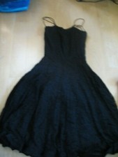 Vintage Black Lace Dress-Spaghetti Strap -Fully Lined- Size 2? -VGUC
