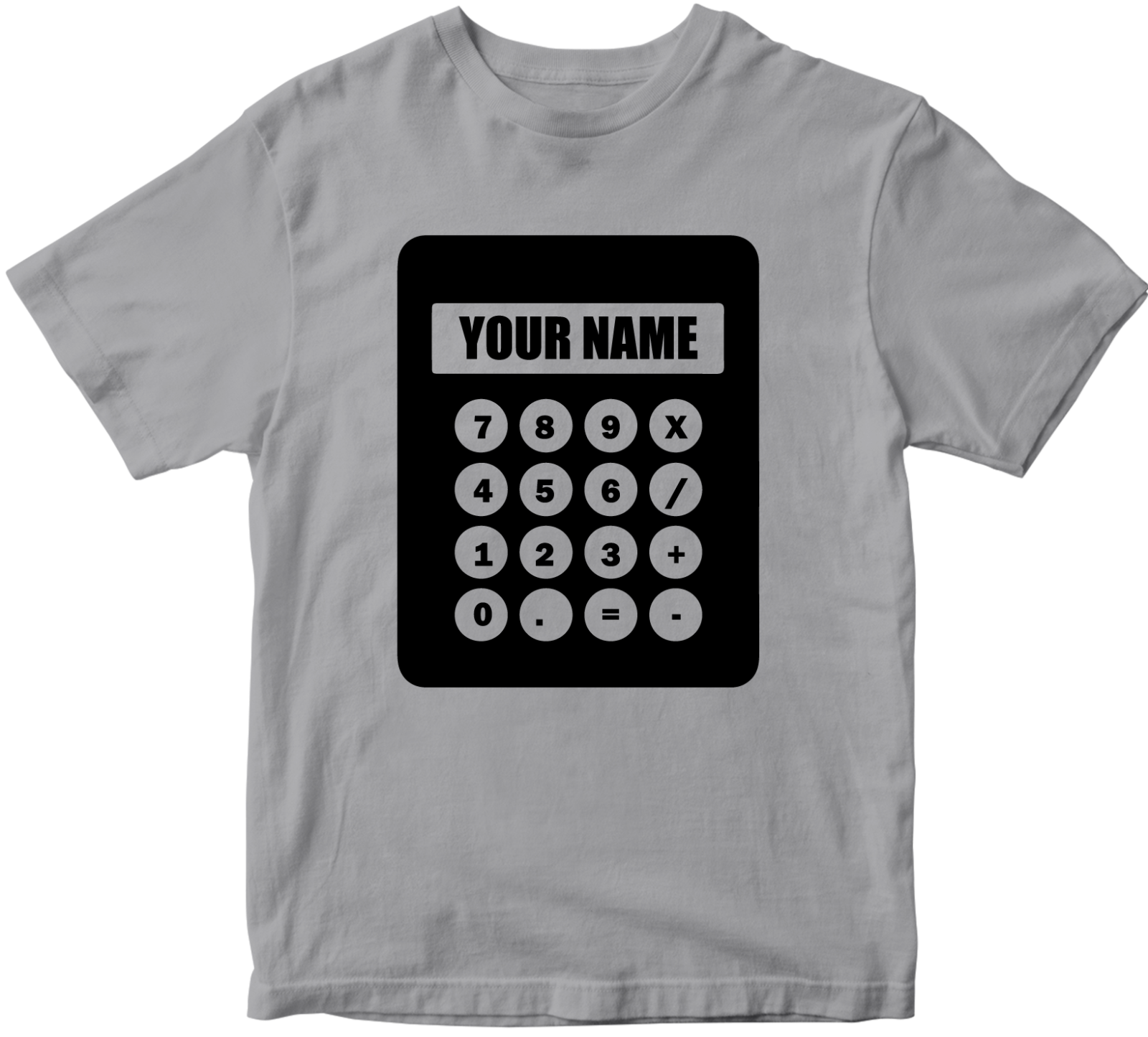 Personalised Custom Tshirt Your Name Calculator Math Numbers Day