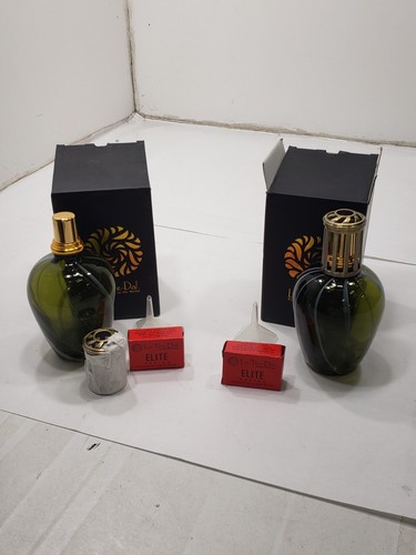 La Tee Da Effusion 2 Fragrance Oil Lamps Diffuser Hand Blown Glass Olive Tree