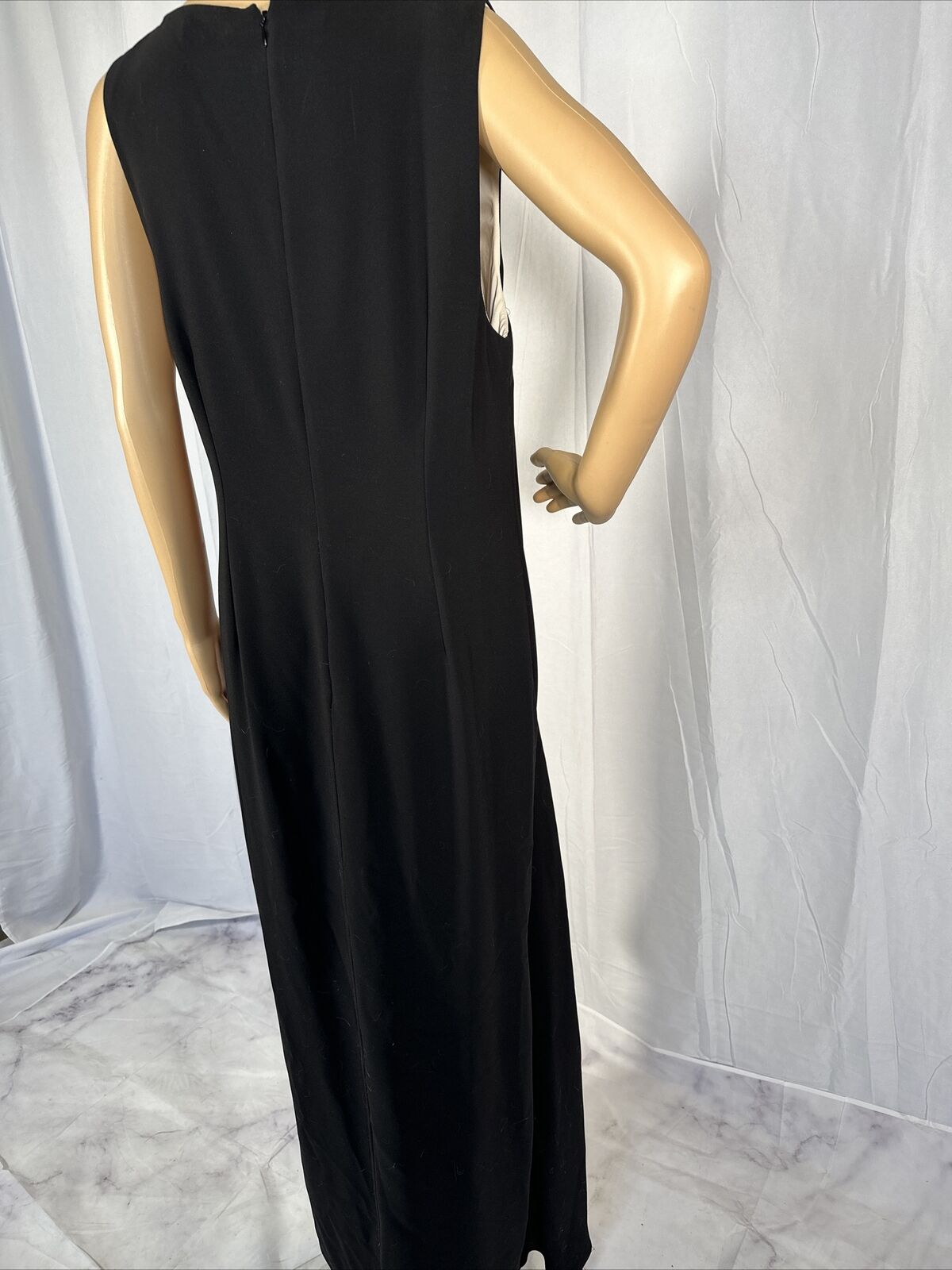 Halston Heritage Gown Dress Black / White Front S… - image 8