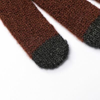 Winter Knitted Wool Mitts Sport Cycling Gloves Full Finger Mittens Thick Plush