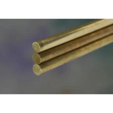 K&S 8160 Round Solid Brass Rod 1 L ft. x 1/32 Dia. in.