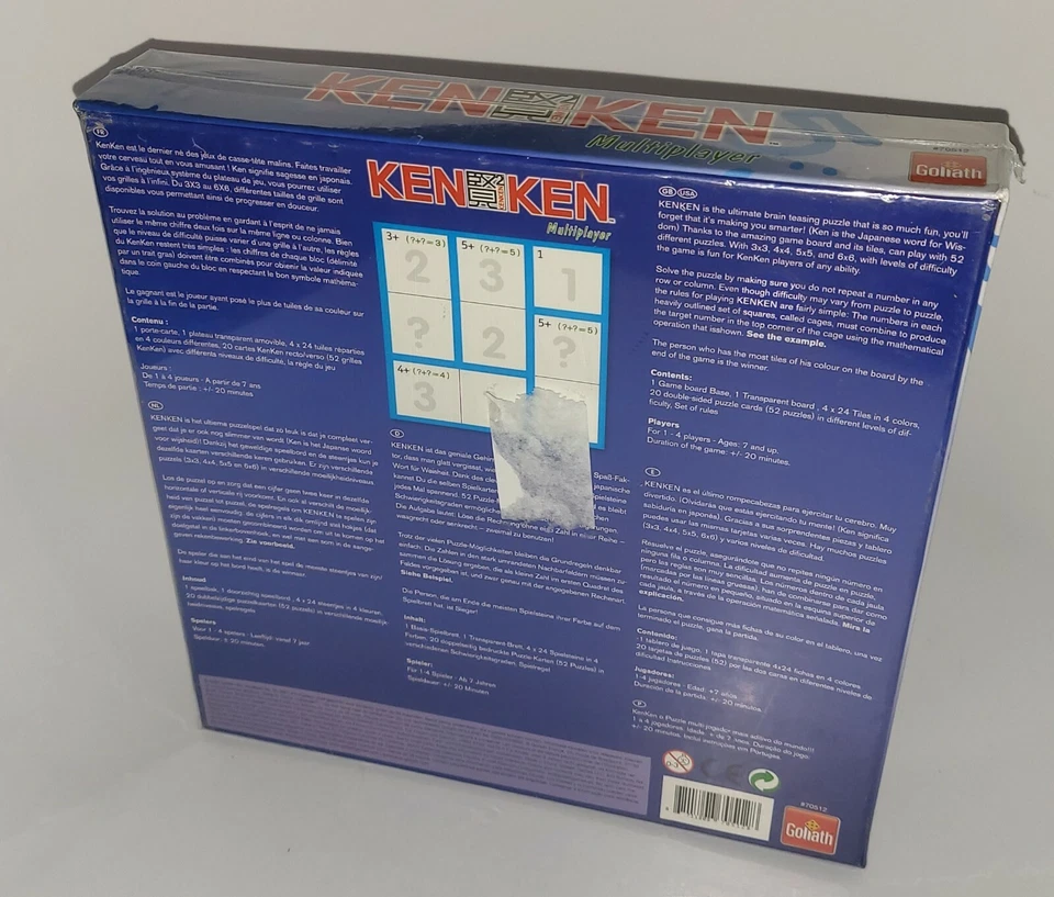 KenKen Game 2009 Ken Ken Multiplayer Number Game - New & Factory Sealed! - Image 3 of 4