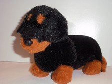 Ganz Webkinz Stuffed Plush Black And Tan Dachshund Puppy Dog No Code