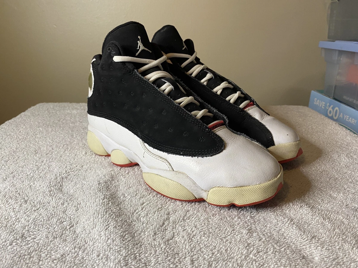 Jordan retro 13 black white discount