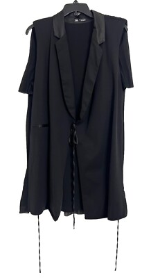Zara Black Blazer Wrap Mini Dress M w/Contrast Pleated Back Jacket Shoulder Pads | eBay Zara Black Blazer Wrap Mini Dress M w/Contrast Pleated Back Jacket Shoulder Pads | eBay